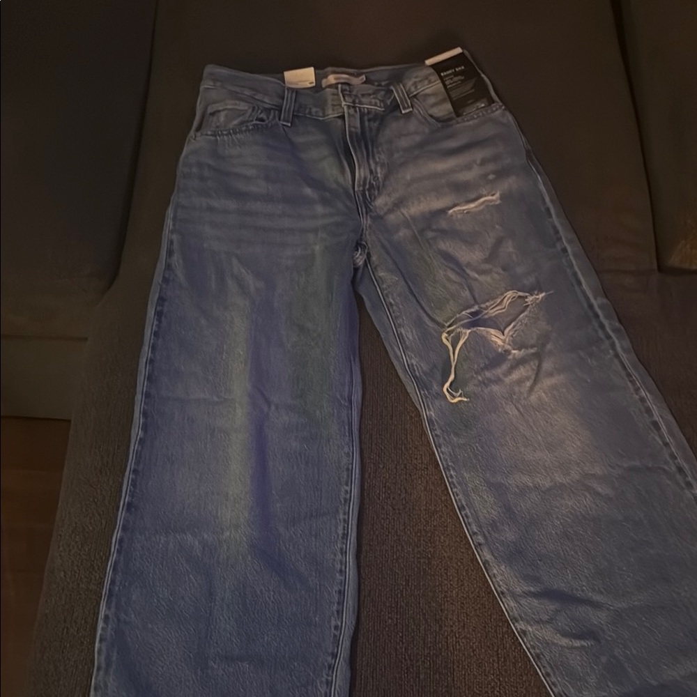 Men's Blue Distressed Jeans